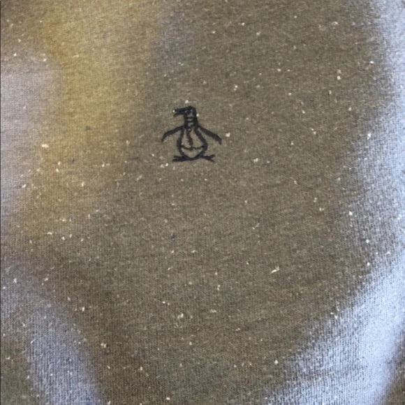 Penguin Munsingwear Gray Fleece Sweater Crew XXL Men Cotton White Thread Design - Picture 3 of 9